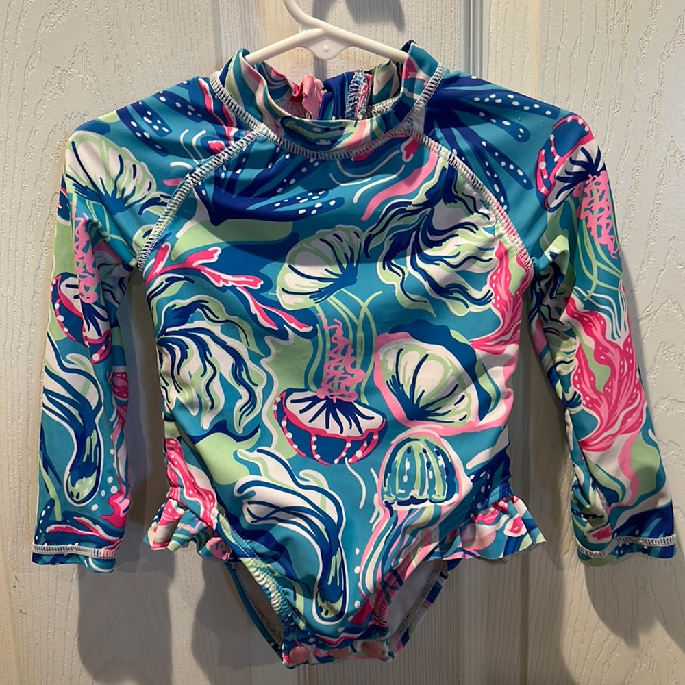 Tommy Bahama Toddler 18 Months Swim Suit Girls One Piece Rash Guard Sun Protect